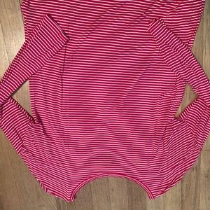 Cris cross back red and white stripped long sleeve